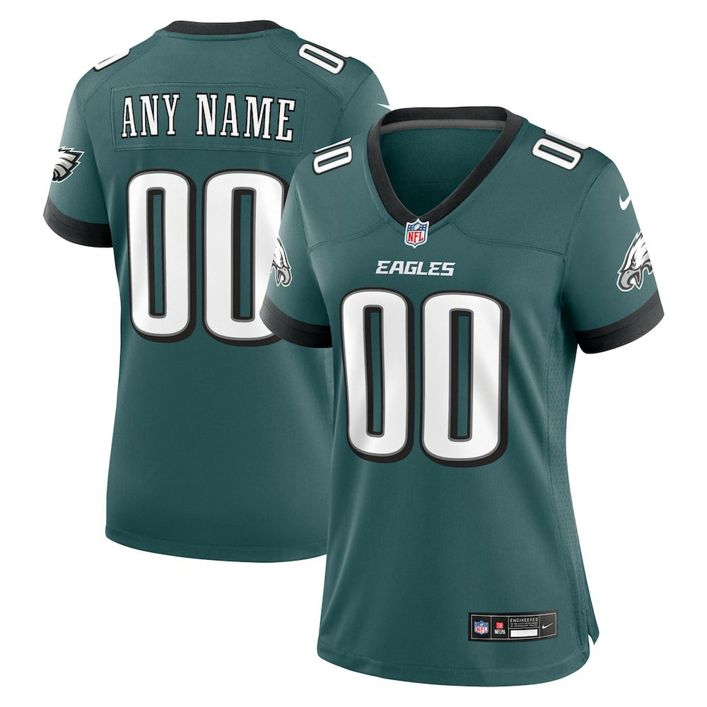 Philadelphia Eagles Women's Custom Game Jersey - Midnight Green Jerseys