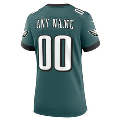 Philadelphia Eagles Women's Custom Game Jersey - Midnight Green Jerseys