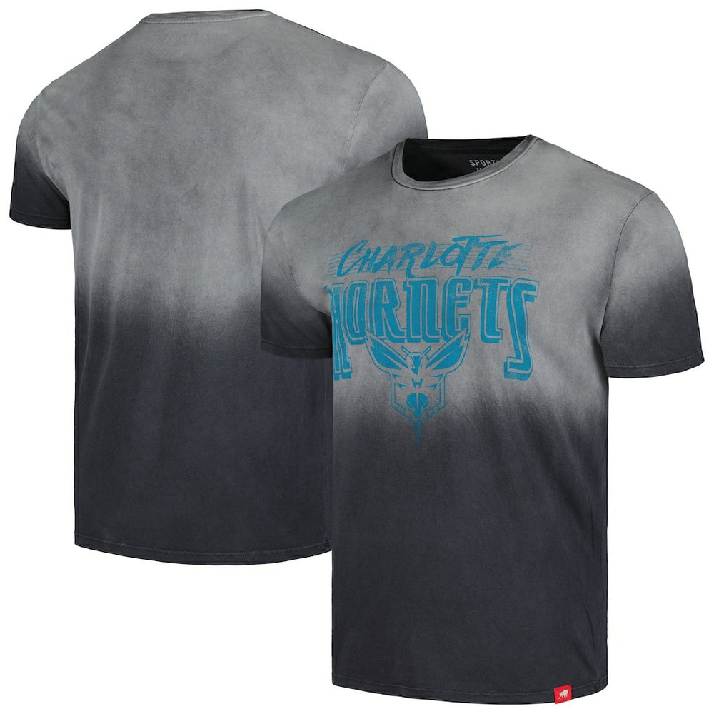 Charlotte Hornets Sportiqe Unisex Bingham Sun-Fade T-Shirt Black