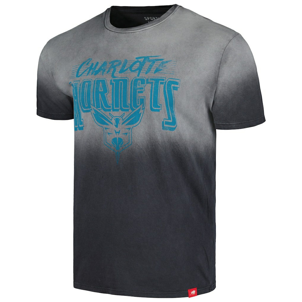Charlotte Hornets Sportiqe Unisex Bingham Sun-Fade T-Shirt Black