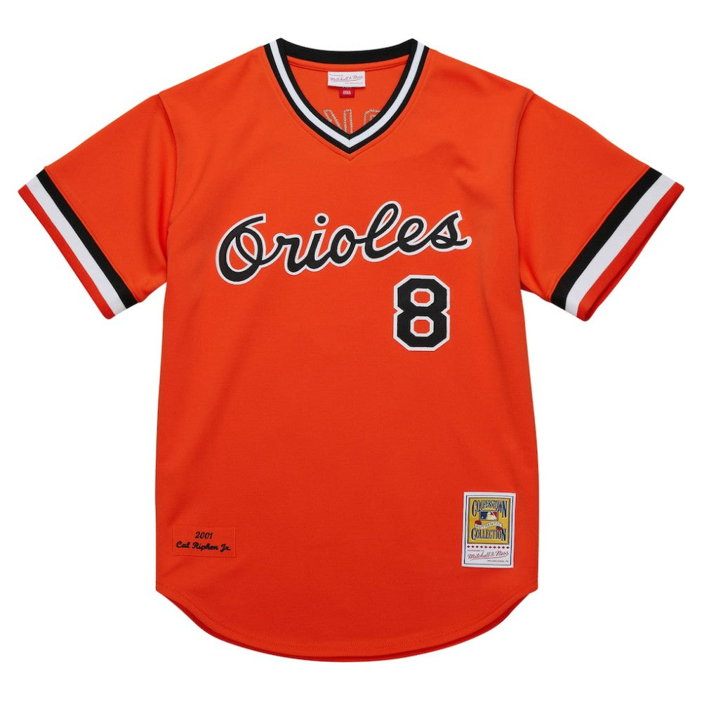Cal Ripken Jr. Baltimore Orioles Mitchell & Ness 2001 Cooperstown Collection Authentic Throwback Jersey - Orange Jerseys