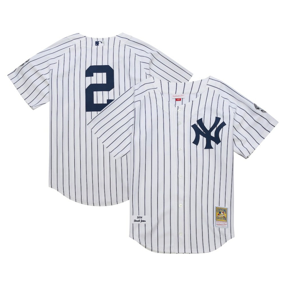 Derek Jeter New York Yankees Mitchell & Ness 2014 Cooperstown Collection Authentic Throwback Jersey - White Jerseys