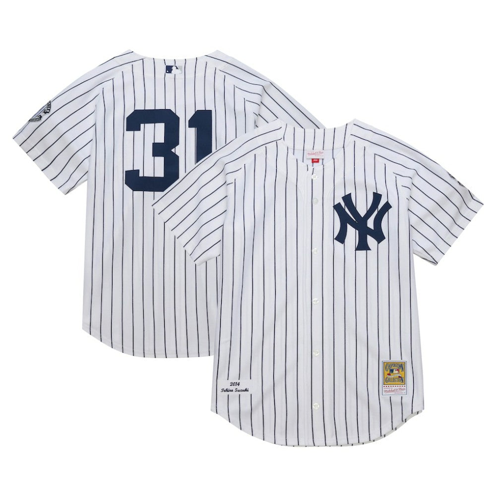 Ichiro Suzuki New York Yankees Mitchell & Ness 2014 Cooperstown Collection Authentic Throwback Jersey - White Jerseys