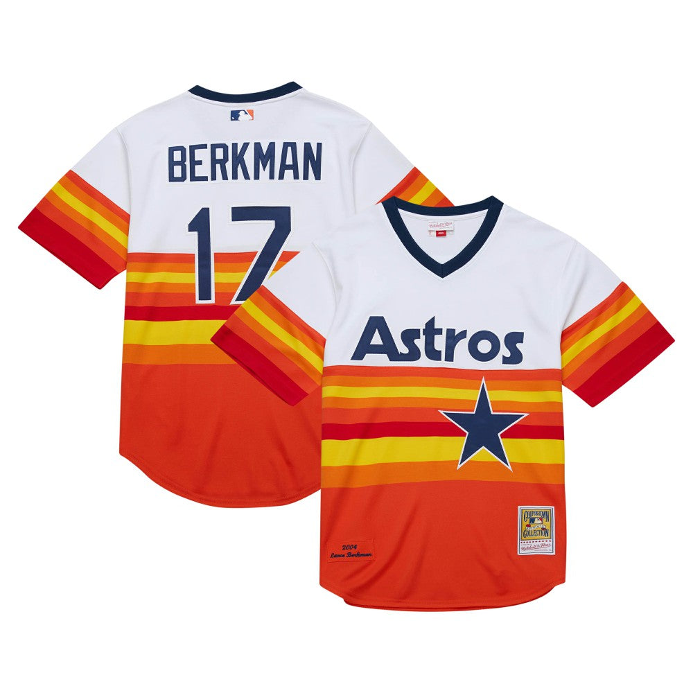 Lance Berkman Houston Astros Mitchell & Ness 2004 Cooperstown Collection Authentic Throwback Jersey - White Jerseys