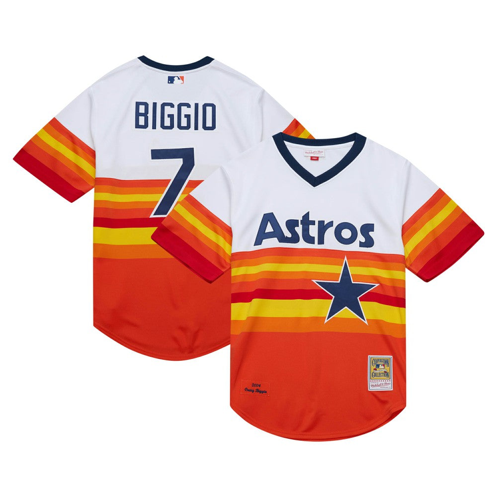 Craig Biggio Houston Astros Mitchell & Ness 2004 Cooperstown Collection Authentic Throwback Jersey - White Jerseys