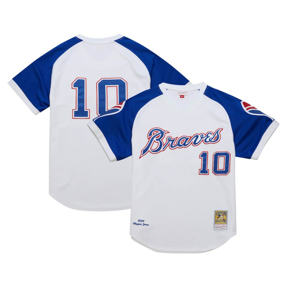Chipper Jones Atlanta Braves Mitchell & Ness 2004 Cooperstown Collection Authentic Throwback Jersey - White Jerseys