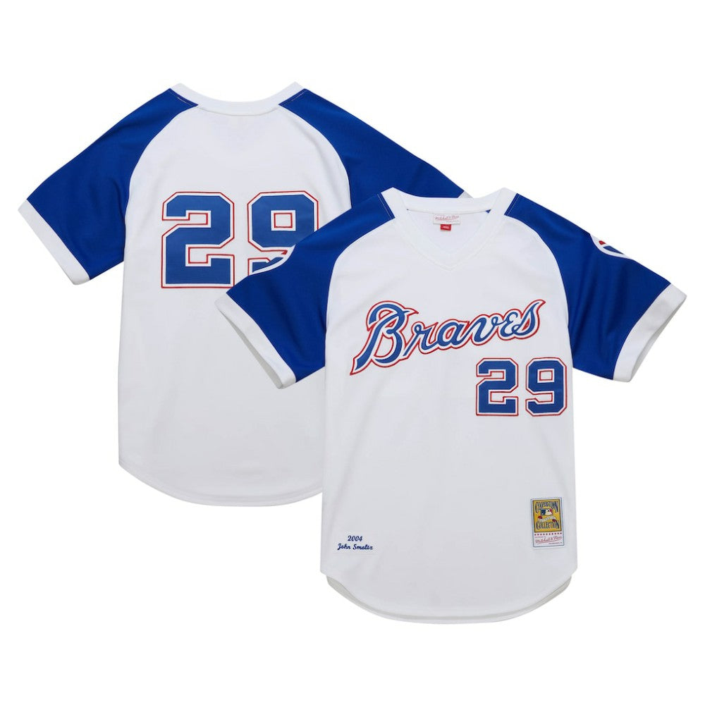 John Smoltz Atlanta Braves Mitchell & Ness 2004 Cooperstown Collection Authentic Throwback Jersey - White Jerseys