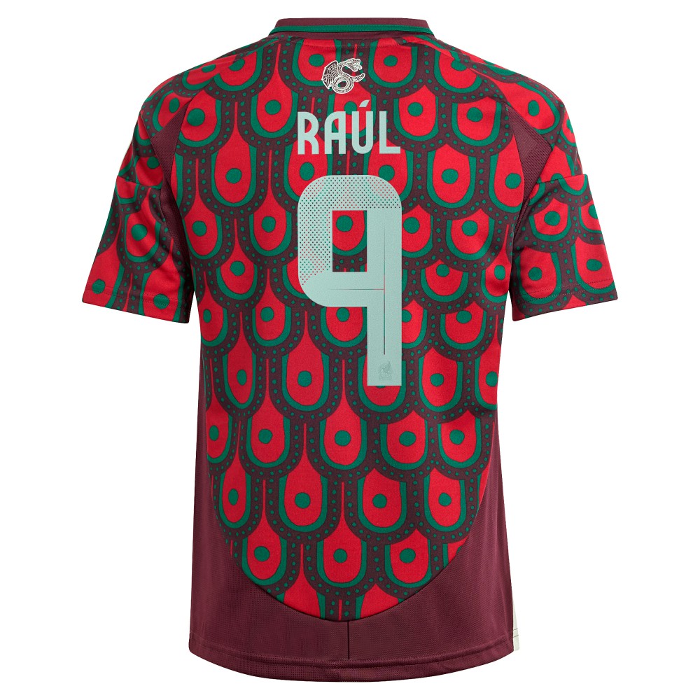 Raul Jimenez Mexico National Team Youth 2024 Home Replica Player Jersey Burgundy - Adidas outlet