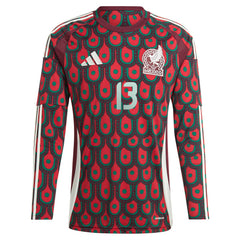 Guillermo Ochoa Mexico National Team 2024 Home Replica Player Long Sleeve Jersey Burgundy - Adidas discount