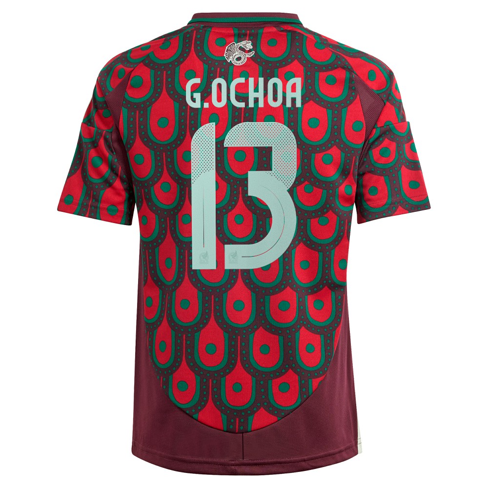 Guillermo Ochoa Mexico National Team Youth 2024 Home Replica Player Jersey Burgundy - Adidas for sale