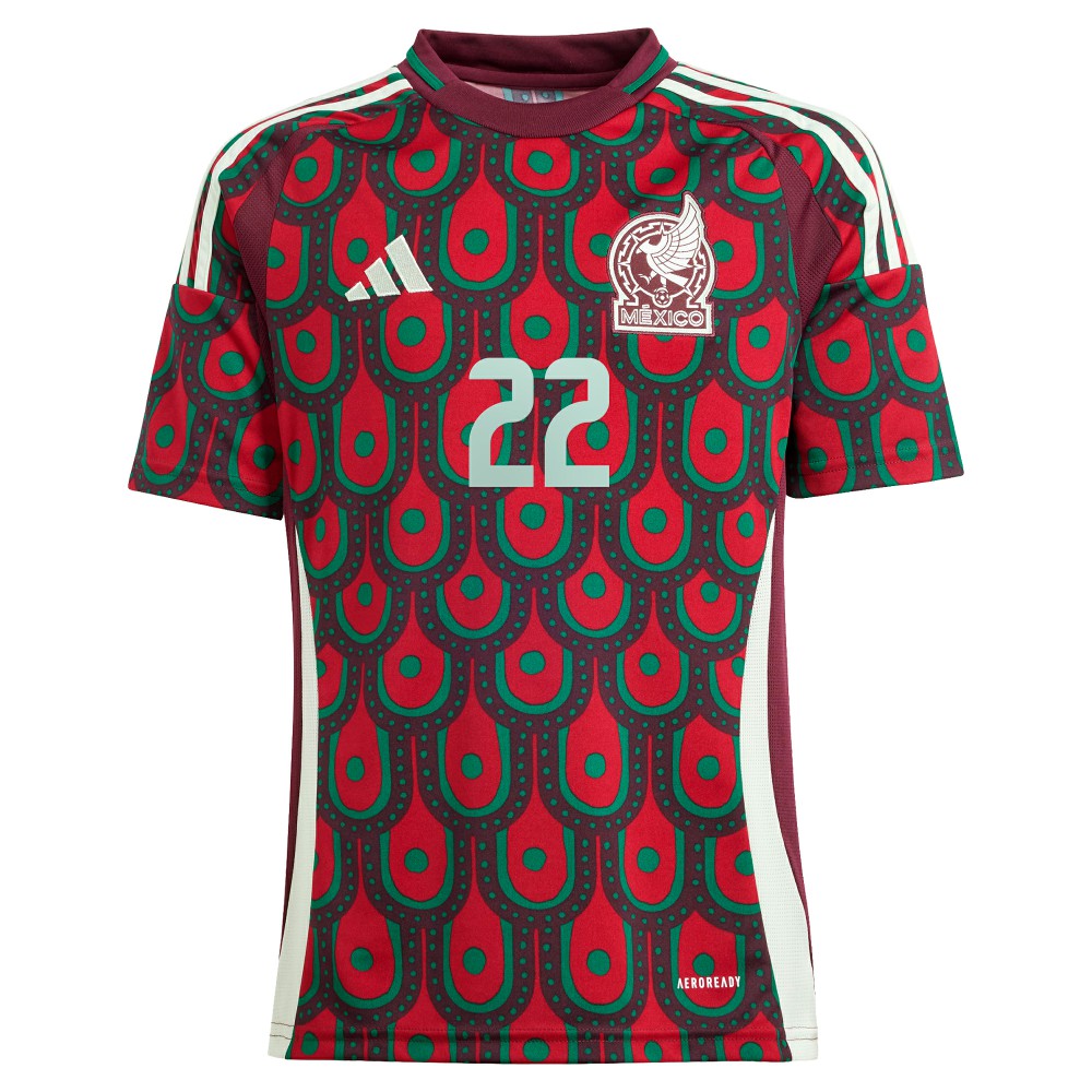 Hirving Lozano Mexico National Team Youth 2024 Home Replica Player Jersey Green - Adidas outlet