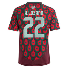 Hirving Lozano Mexico National Team Youth 2024 Home Replica Player Jersey Green - Adidas outlet