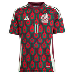 Santiago Giménez Mexico National Team Youth 2024 Home Replica Player Jersey Burgundy - Adidas for sale