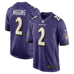 Nate Wiggins Baltimore Ravens Player Game Jersey - Purple Jerseys