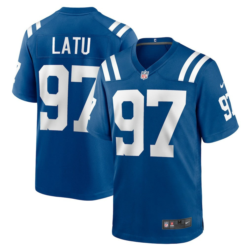 Laiatu Latu Indianapolis Colts Player Game Jersey - Royal Jerseys