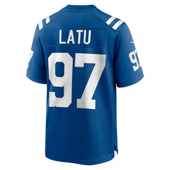Laiatu Latu Indianapolis Colts Player Game Jersey - Royal Jerseys