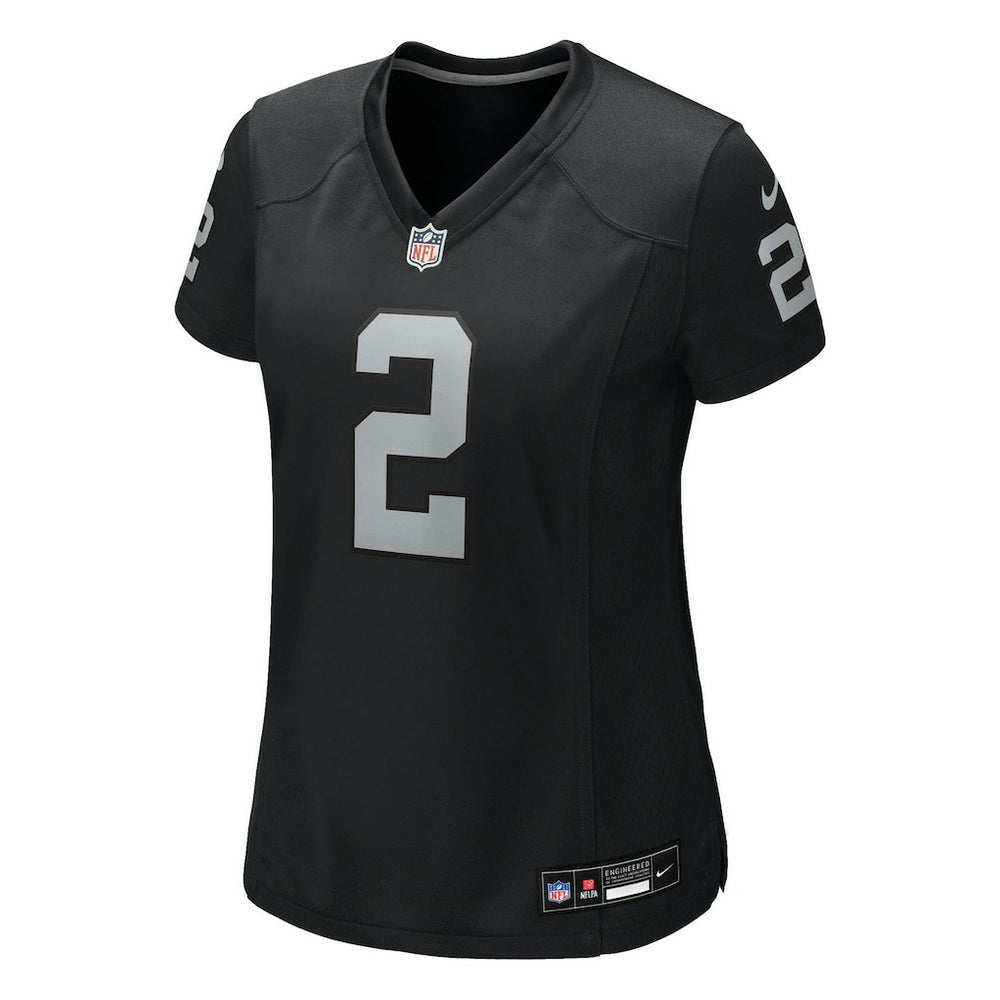 Ashton Jeanty Las Vegas Raiders Women's 2025 NFL Draft First Round Pick Team Game Jersey - Black Jerseys