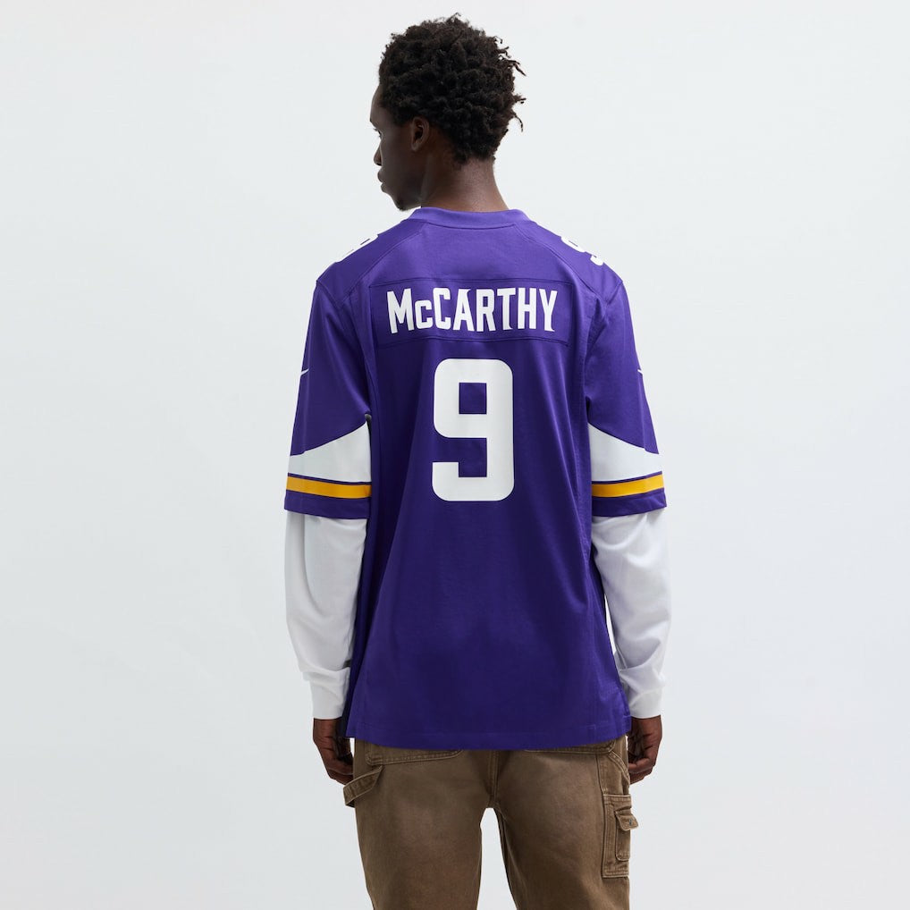 J.J. McCarthy Minnesota Vikings Player Game Jersey - Purple Jerseys
