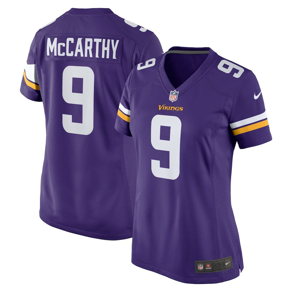 J.J. McCarthy Minnesota Vikings Women's Player Game Jersey - Purple Jerseys