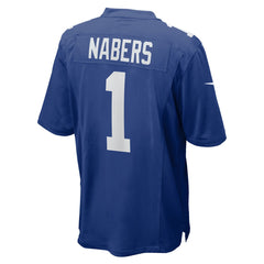Malik Nabers New York Giants Player Game Jersey - Royal Jerseys