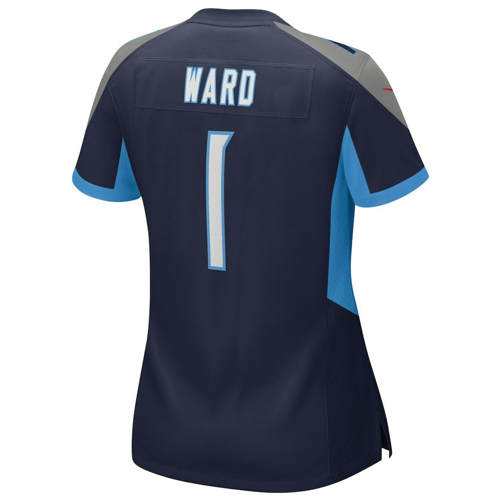 Cameron Ward Tennessee Titans Women's 2025 NFL Draft First Round Pick Alternate Game Jersey - Navy Jerseys