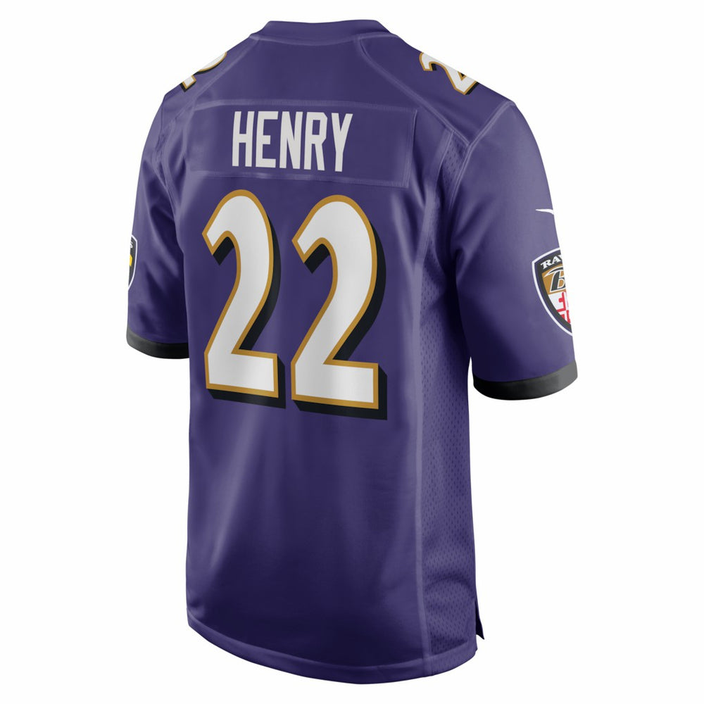 Derrick Henry Baltimore Ravens Game Player Jersey - Purple Jerseys