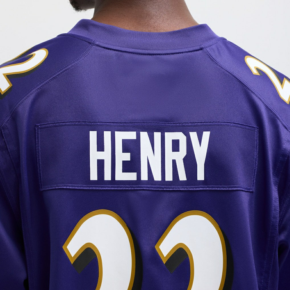Derrick Henry Baltimore Ravens Game Player Jersey - Purple Jerseys