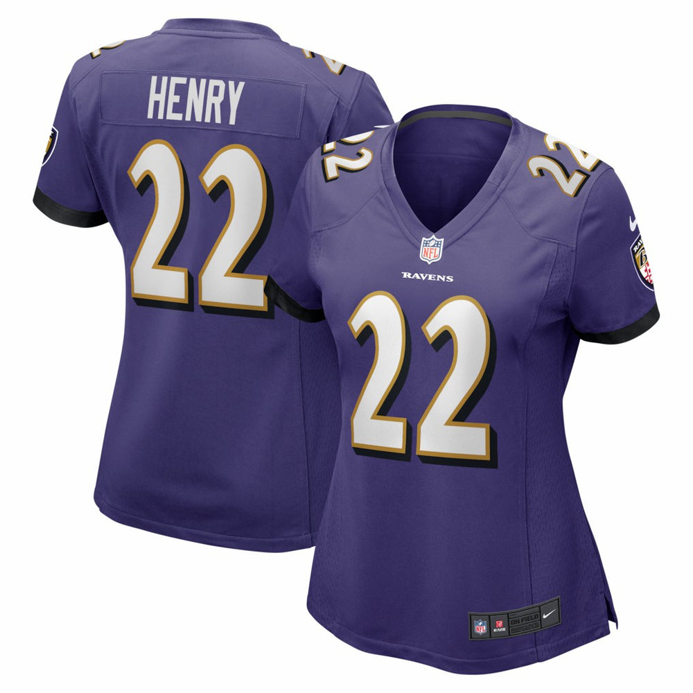 Derrick Henry Baltimore Ravens Women's Game Player Jersey - Purple Jerseys
