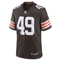 Carson Schwesinger Cleveland Browns 2025 NFL Draft Game Jersey - Brown Jerseys
