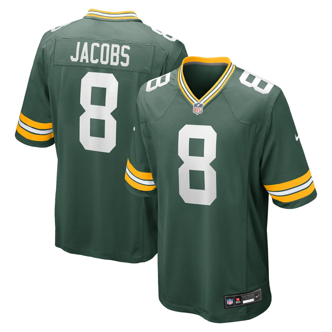 Josh Jacobs Green Bay Packers Team Game Jersey - Green Jerseys