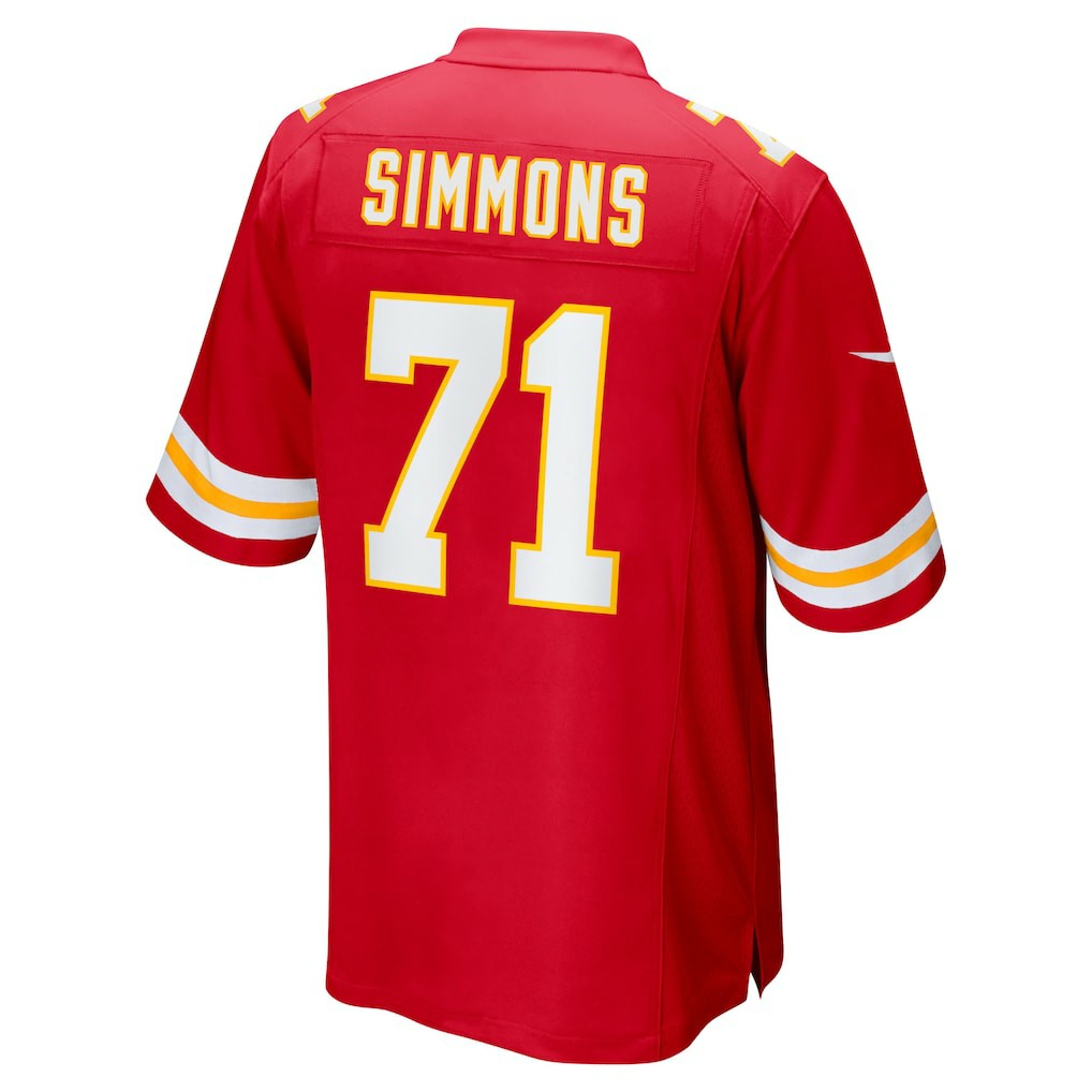 Josh Simmons Kansas City Chiefs 2025 NFL Draft First Round Pick Game Jersey - Red Jerseys