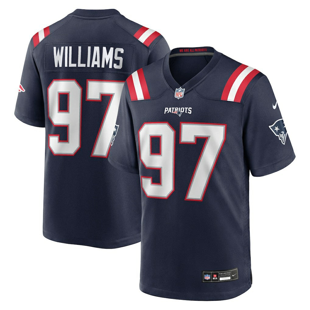 Milton Williams New England Patriots Game Player Jersey - Navy Jerseys