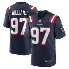 Milton Williams New England Patriots Game Player Jersey - Navy Jerseys