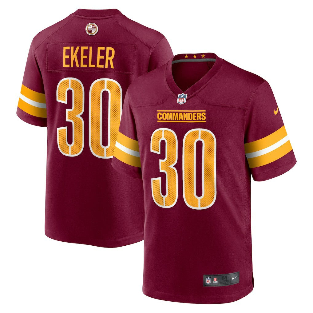 Austin Ekeler Washington Commanders Game Player Jersey - Burgundy Jerseys