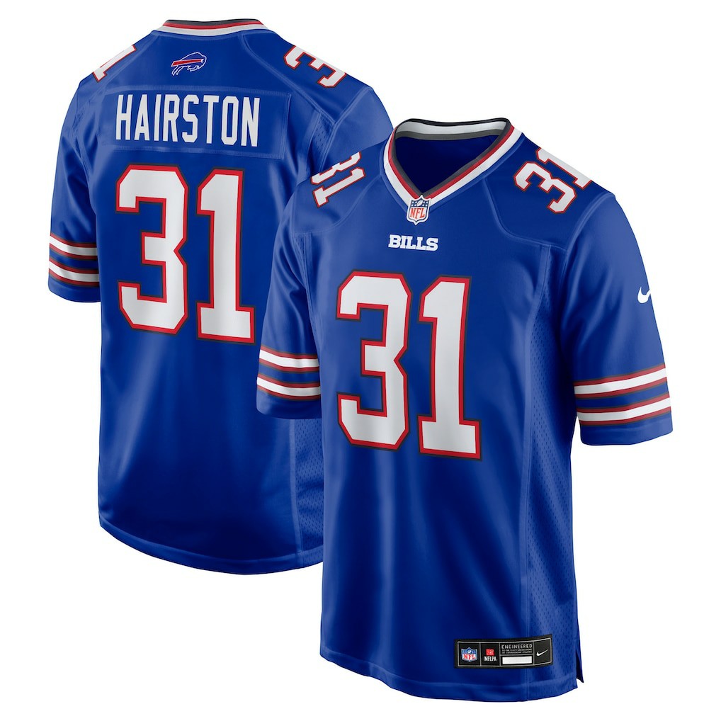 Maxwell Hairston Buffalo Bills 2025 NFL Draft First Round Pick Game Jersey - Royal Jerseys