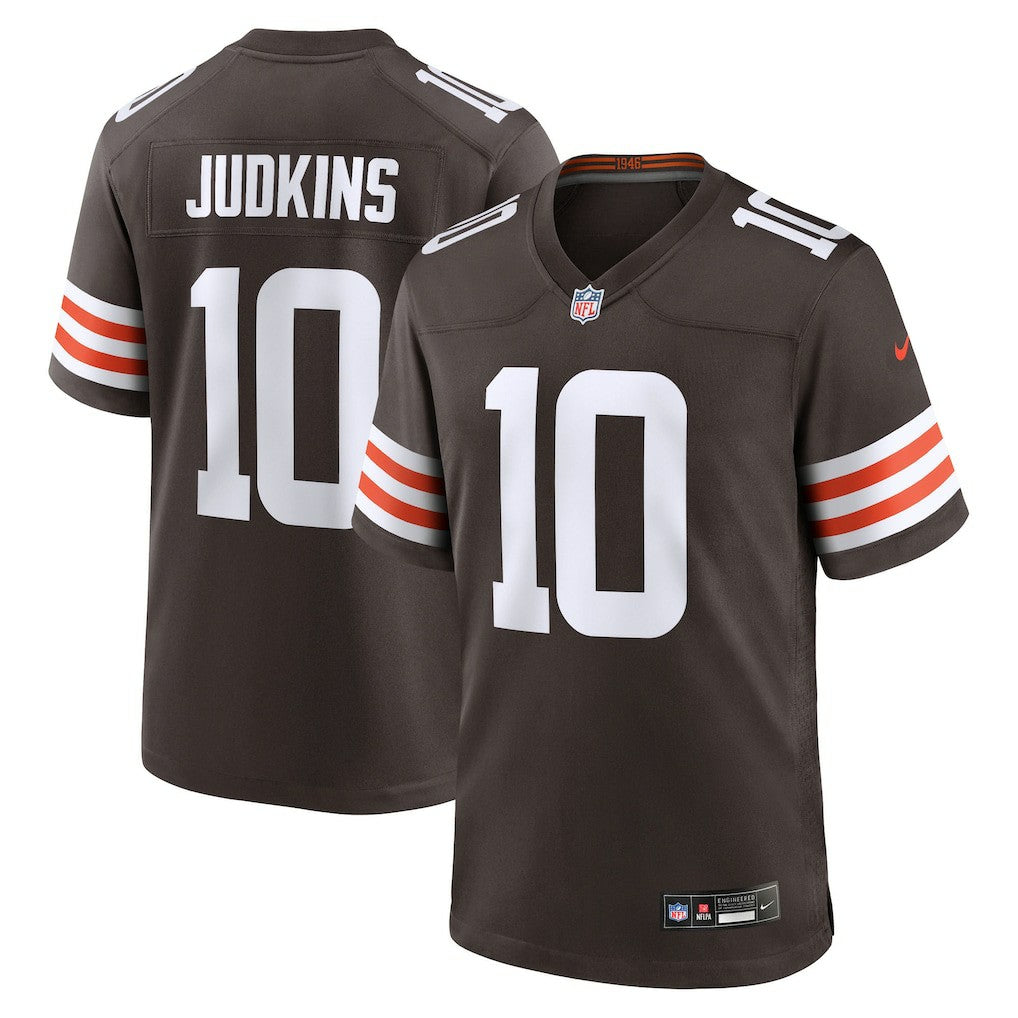 Quinshon Judkins Cleveland Browns 2025 NFL Draft Game Jersey - Brown Jerseys