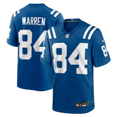 Tyler Warren Indianapolis Colts 2025 NFL Draft First Round Pick Game Jersey - Royal Jerseys