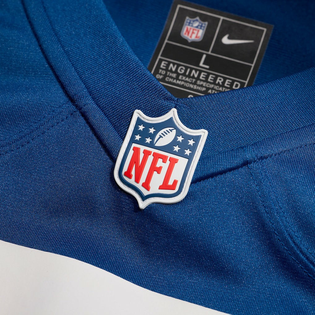 Tyler Warren Indianapolis Colts 2025 NFL Draft First Round Pick Game Jersey - Royal Jerseys