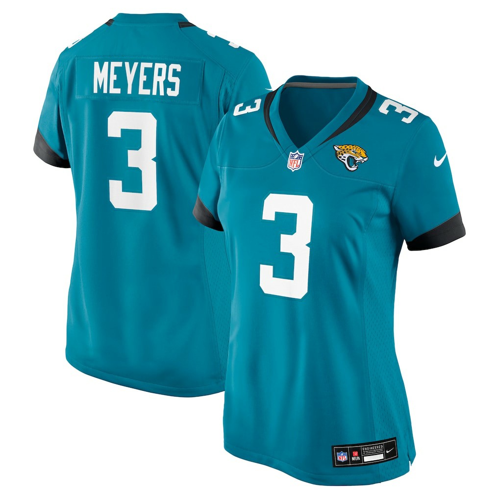 Jakobi Meyers Jacksonville Jaguars Women's Team Game Jersey - Teal Jerseys