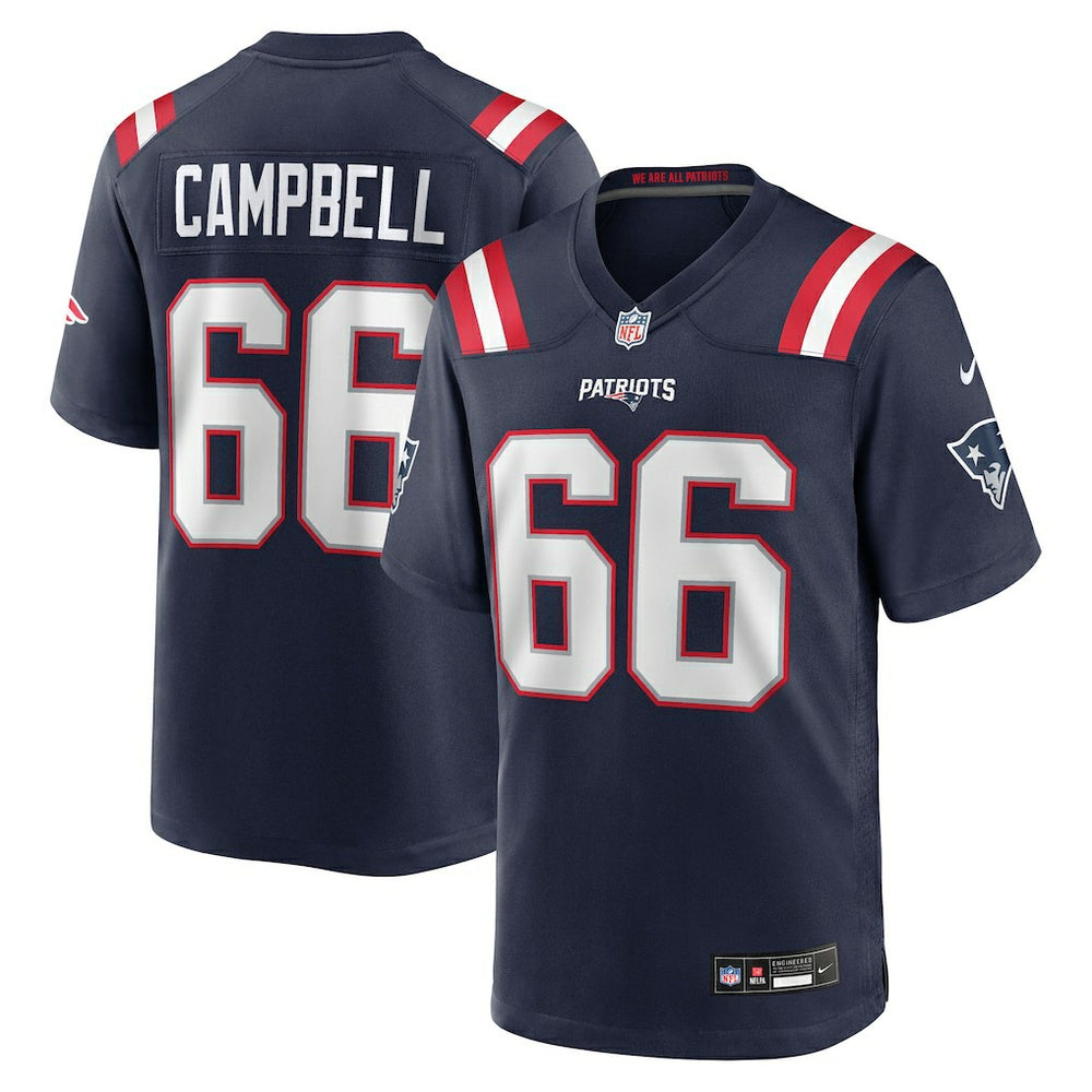 Will Campbell New England Patriots 2025 NFL Draft First Round Pick Game Jersey - Navy Jerseys