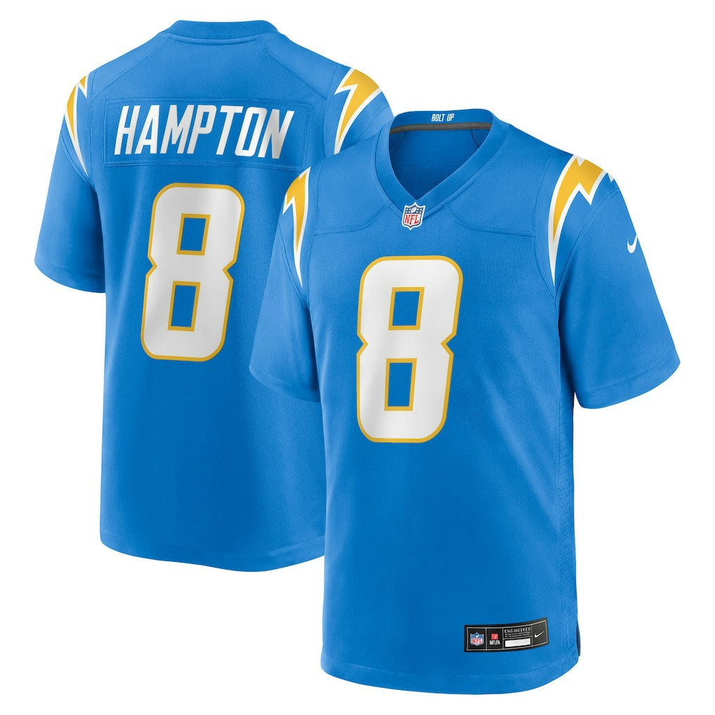 Omarion Hampton Los Angeles Chargers 2025 NFL Draft First Round Pick Game Jersey - Powder Blue Jerseys