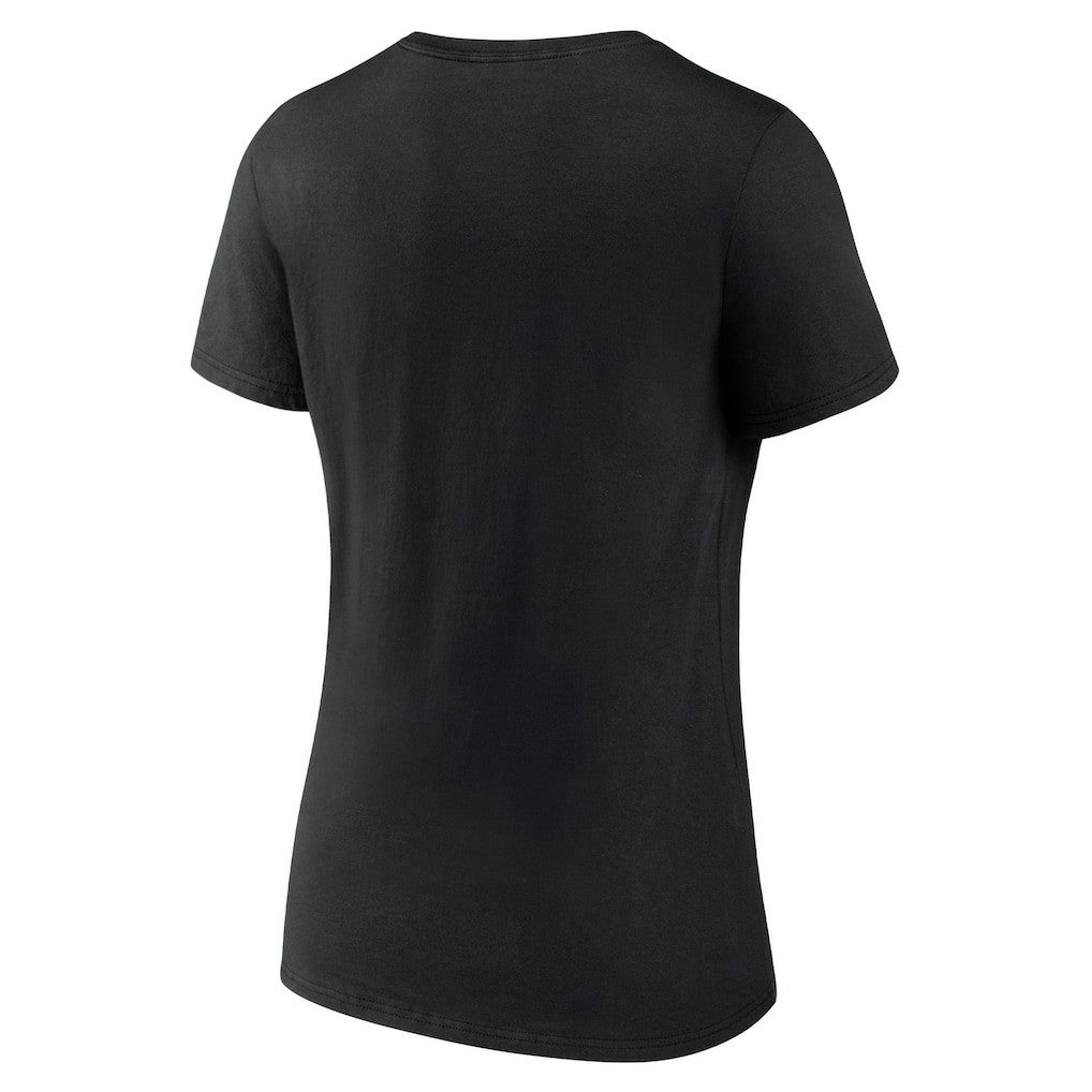 Carolina Panthers Women's Defensive Stand V-Neck T-Shirt - Black T-shirts
