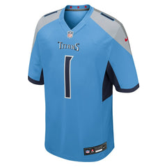 Cameron Ward Tennessee Titans 2025 NFL Draft First Round Pick Game Jersey - Light Blue Jerseys