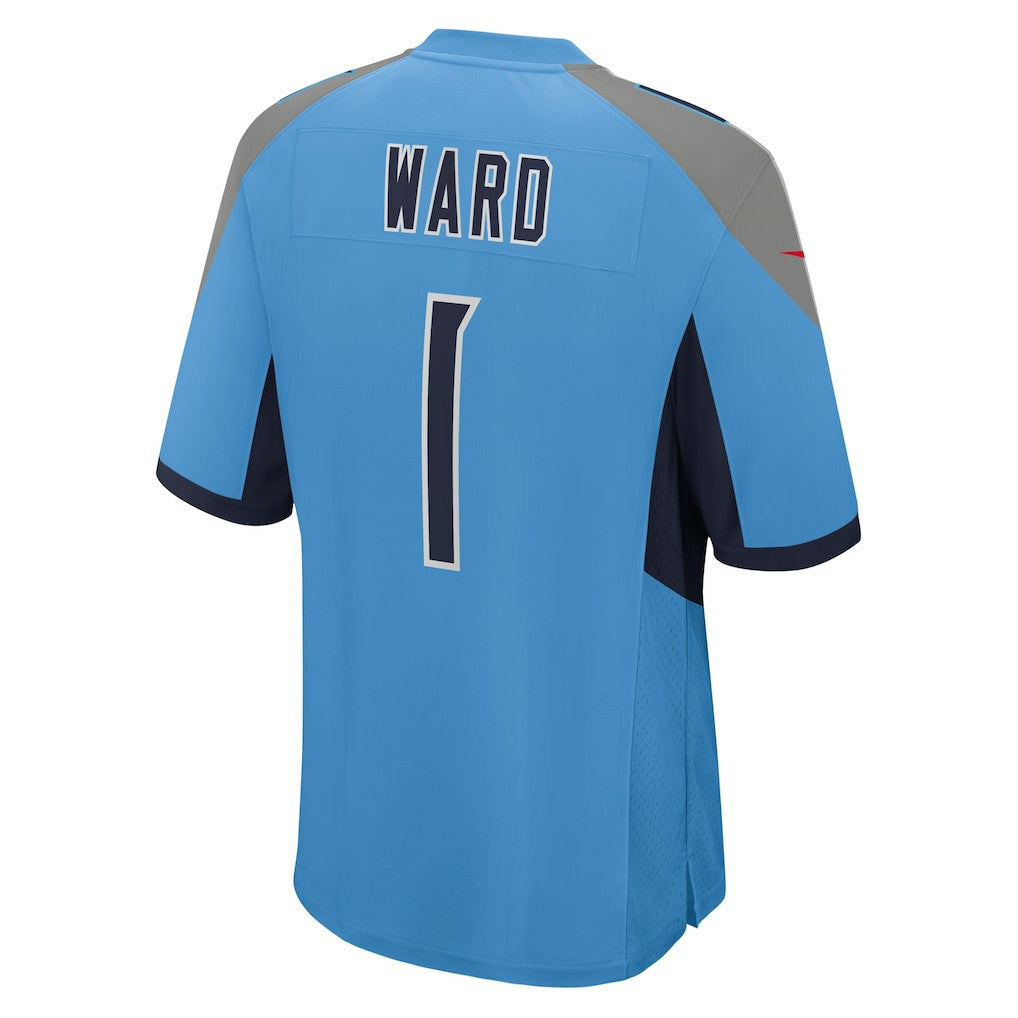 Cameron Ward Tennessee Titans 2025 NFL Draft First Round Pick Game Jersey - Light Blue Jerseys