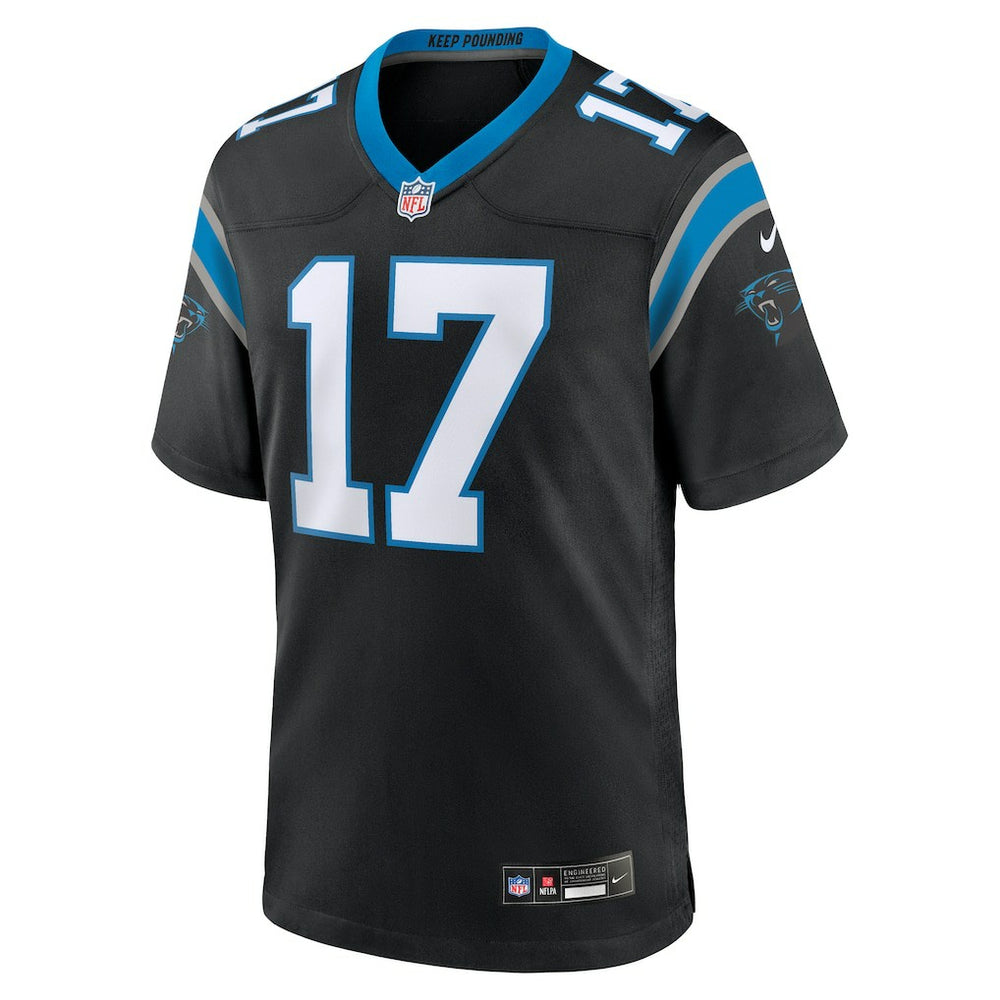 Xavier Legette Carolina Panthers 2024 NFL First Round Pick Game Player Jersey - Black Jerseys