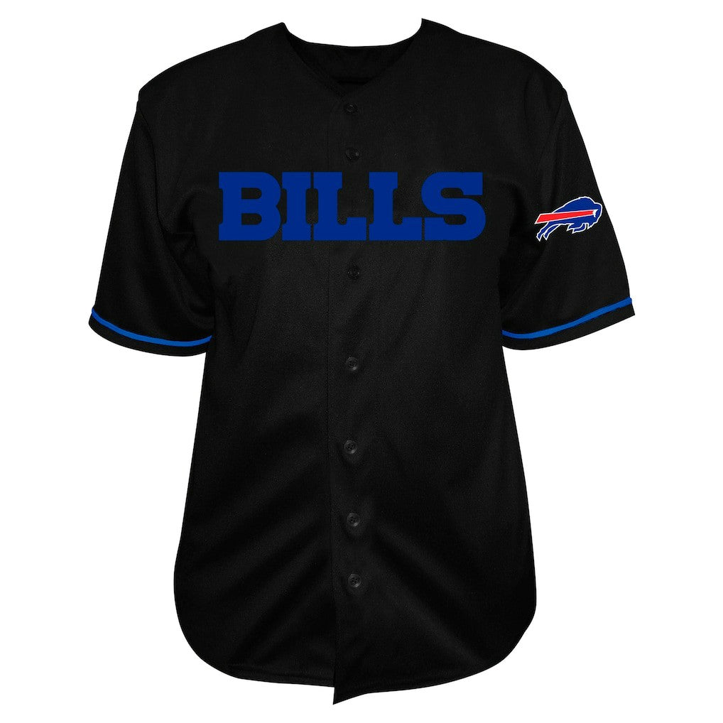 Josh Allen Buffalo Bills Big & Tall Baseball Button-Up Shirt - Black