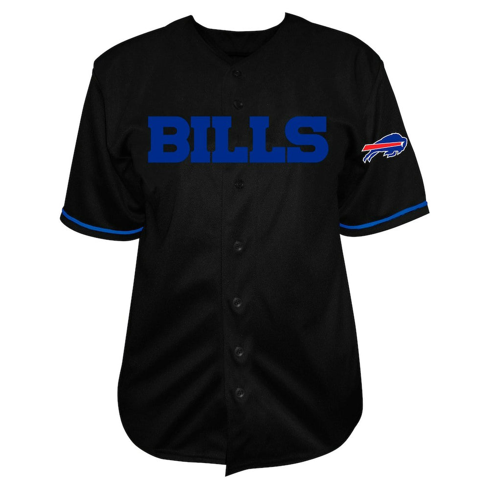 Josh Allen Buffalo Bills Big & Tall Baseball Button-Up Shirt - Black