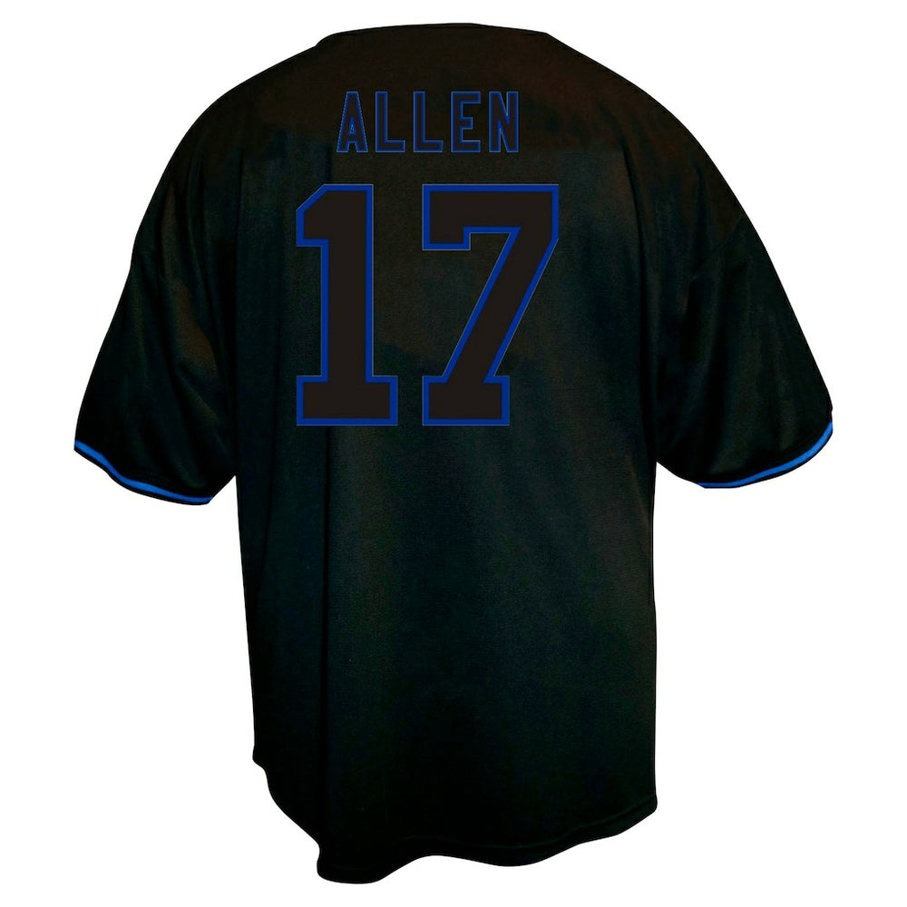Josh Allen Buffalo Bills Big & Tall Baseball Button-Up Shirt - Black