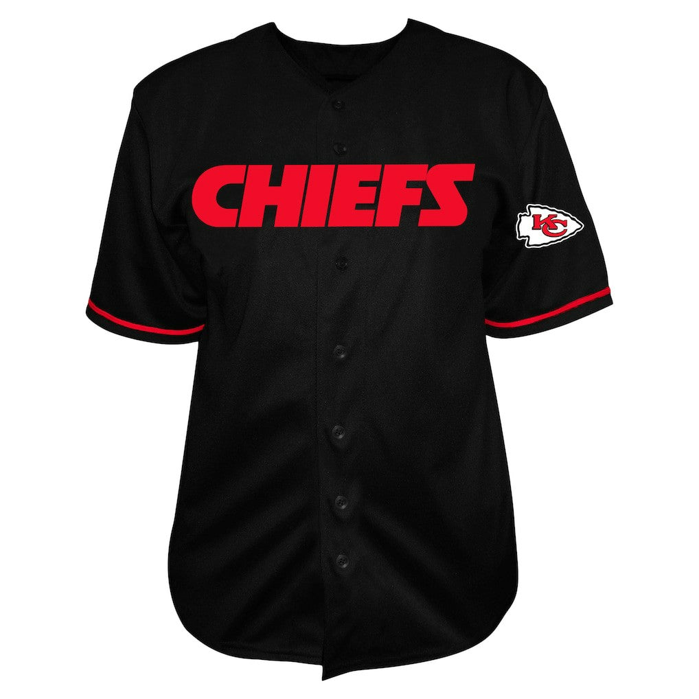 Patrick Mahomes Kansas City Chiefs Big & Tall Baseball Button-Up Shirt - Black