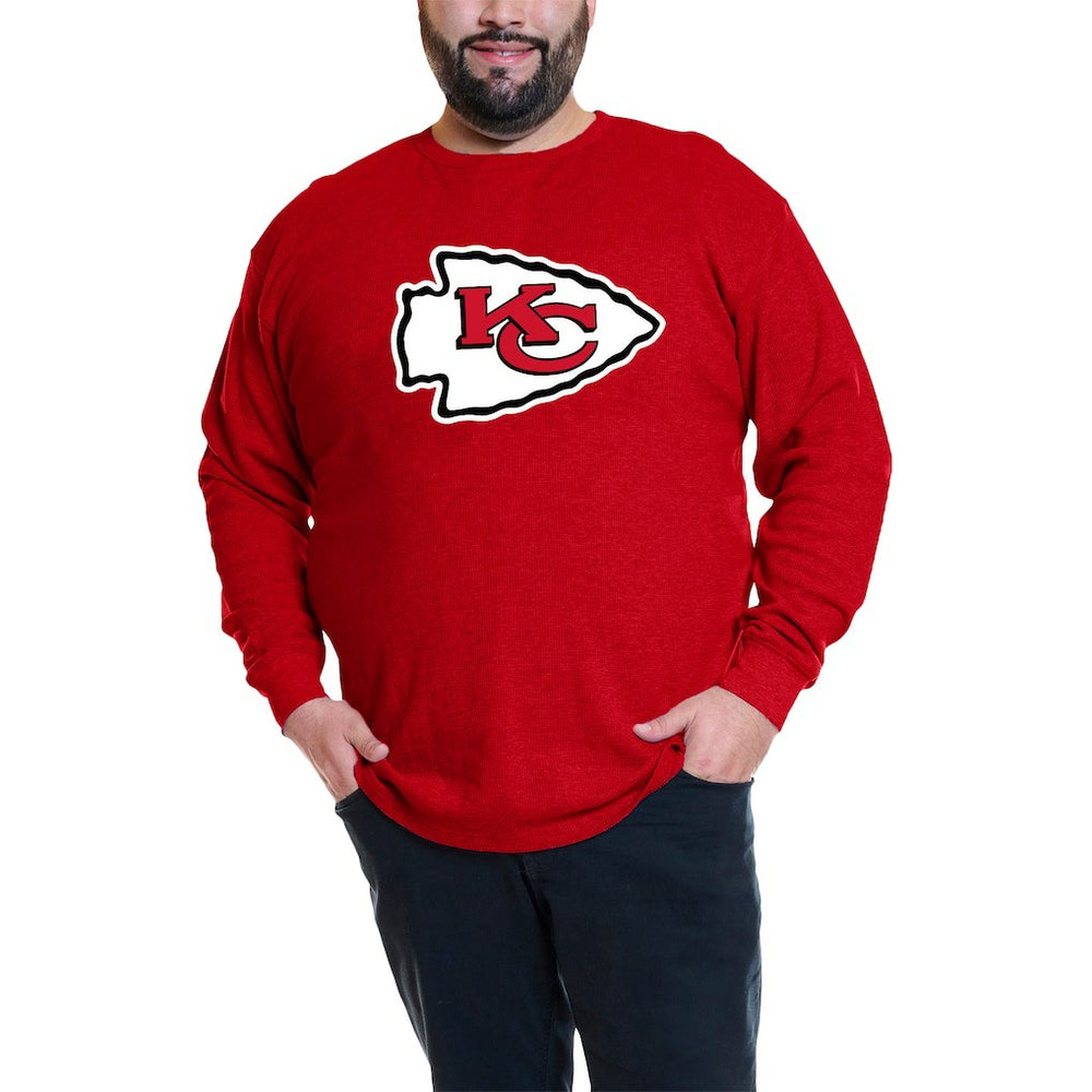 Patrick Mahomes Kansas City Chiefs Big & Tall Thermal Waffle Long Sleeve T-Shirt - Red T-shirts